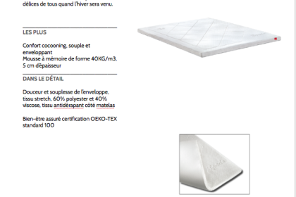 surmatelas confort